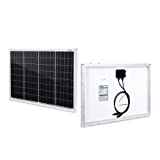 HQST Solar Panel 50 Watt 12 Volt Monocrystalline Portable, High Efficiency Module Off Grid PV Power for Battery Charging, Boat, Caravan, RV and Any Other Off Grid Applications