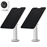 [2021 Version ]4W 5V Solar Panel Compatible with Wyze Cam Outdoor Only, Includes Secure Wall Mount, 13.1ft Power Cable (2-Pack)(Not Compatible with Wyze V3/V2/Pan)