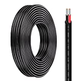 16 Gauge Wire - 50 Ft Electrical Wire 2 Conductor Low Voltage Stranded PVC Cord 16/2 Gauge Tinned Copper Cable 2 Core for Solar Panel Automotive LED Lamp Tape Lighting UL Listed 16AWG