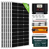 ECO-WORTHY 2.4KWh 600W 24V Solar Panel Kit Complete Solar Power System with Battery and Inverter for Home House Shed Farm RV Boat