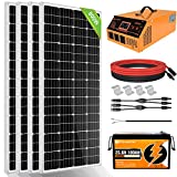 ECO-WORTHY 3.2KWH 800W Solar Panel Kit System for Home House: 4pcs 195W Solar Panels + 1pc All-in-one Solar Charger Inverter + 1pc 25.6V 100Ah Lithium Battery