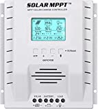 First Solar MPPT Charge Controller 60 amp, 12V 24V Auto 60A Solar Panel Charge Regulator, Max 100V Input with LCD Display for Lead-Acid Sealed Gel AGM Flooded Lithium Battery