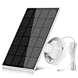 A-ZONE Solar Panel Compatible with Outdoor Solar Powered Wireless Camera Powering Your Solar Battery Camera Continuously, White 1
