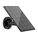 Solar Panel for Wireless Outdoor Security Camera Compatible with DC 5V Rechargeable Battary Powered Surveillance Cam, Continuous Solar Power for Camera(No Camera)