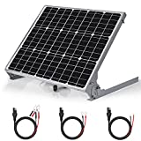 SUNER POWER 12V Waterproof Solar Battery Trickle Charger & Maintainer - 50 Watts Solar Panel Built-in Intelligent MPPT Solar Charge Controller + Adjustable Mount Bracket + SAE Connection Cable Kits