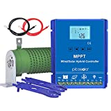PIKASOLA 1400W Off Grid with Unloader Hybrid Wind Solar Controller Auto 12/24V Battery MPPT Charge Boost Float of max 800w Wind Turbine Generator 600w Solar Panel Home Street Light Controller