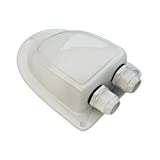 ABS Solar Double Cable Entry Gland for All Cable Types 2mm² to 6mm² for Solar Panels on RV Camper Van Travel Trailer Boat Cabin-White