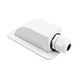 Zayin Solar Single Cable Entry Gland Housing,Weatherproof for Solar Panels, Motorhomes, Caravans, Campervan, Boats and RVs，for All Cable Types 3mm to 12mm.- (White monocular)