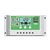 EpRec 30A 12V 24V PWM Solar Charge Controller Compatible with Lead Acid/ Lithium-ion/ Lithium Iron Phosphate Battery