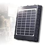Trail Camera Solar Panel, BALEVER Solar Battery Charger Kit 12V/1.2A 9v/1.6A 6V/2.4A with Build-in 8000mAH Rechargeable Lithium Battery IP66 Waterproof Hunting Accessory