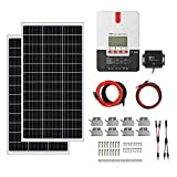 ExpertPower 200W 12V Solar Power Kit | 200W Mono Rigid Solar Panels, 20A MPPT Solar Charge Controller | RV, Trailer, Camper, Marine, Off Grid, Solar Projects