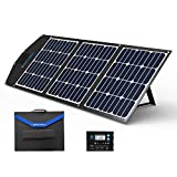 ACOPOWER 120W Portable Solar Panel,3x40W 12v Foldable Solar Panel Suitcase with USB/QC 3.0/DC/Type-C 4 Outputs for Phones,Camping,RV Car Fridge with ProteusX 20A Charge Controller, (HY-LTK-3x40WPX20A)