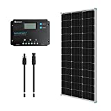 Renogy 12V 100W Monocrystalline Bundle Kit solar panel, Black