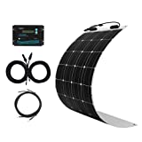 Renogy 100 Watt 12 Volt Flexible Solar Kit with 100W Monocrystalline Panel and 10A Waterproof PWM Controller, Caravan, RV, Boat and Uneven Surfaces