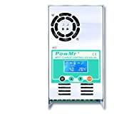 PowMr MPPT Charge Controller 60 amp 48V 36V 24V 12V Auto - Max 160VDC Input LCD Backlight Solar Charge for Vented Sealed Gel NiCd Lithium Battery【Software Update Version】(MPPT-60A)
