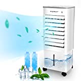 Aigostar 3-in-1 Evaporative Air Cooler with 3 Modes, Fan/Cooling/Humidifier, 72° Wide Oscillation, 1.8 Gallons Visualized Water Tank, Cooling Fan Swamp Cooler for Home Room, White