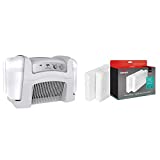 Vornado Evap40 4-Gallon Evaporative Humidifier with Adjustable Humidistat and 3 Speeds & MD1-0002 Replacement Humidifier Wick (2-Pack),White