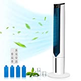 GOFLAME Evaporative Air Cooler, 3-in-1 Portable Tower Fan with Remote Control, 3 Speeds and 3 Modes, 9H Timer, LED Display, Air Humidifier Air Cooling Fan for Home and Office