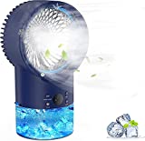 Portable Mini Air Conditioner Fan, EEIEER Personal Evaporative Air Cooler, Misting Humidifier Mist Cooling Fans with 3 Speeds 2/4H Timer 7 Colors LED Light, Desk Fan for Home Room Office
