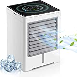 Vivibyan Personal Air Cooler, Portable Evaporative Conditioner with 3 Wind Speeds Touch Screen Small Desktop Cooling Fan, Mini Fan for Home, Bedroom Room, Office, Dorm, Car, Camping Tent