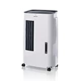 Honeywell Home CS071AE Quiet, Low Energy, Compact Portable Evaporative Cooler with Fan & Humidifier, Carbon Dust Filter & Remote Control, White/Gray, 176 cfm