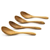 FAAY - Teak Soup Spoons, Chinese Style, Handcraft from High Moist-resistance Teakwood | Healthy Wooden Spoon, Cutlery, Flatware