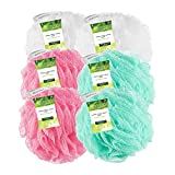 EcoTools Exfoliating Ecopouf (Pack of 6) Fine Netting Pouf; Rich Lather, Gentle Cleansing, and Exfoliation for Smoother, Softer Skin; Self Care Through Skin Care, Assorted