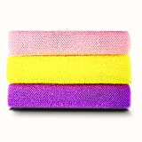 3 Pieces African Bath Sponge African Net Long Net Bath Sponge Exfoliating Shower Body Scrubber Back Scrubber Skin Smoother,Great for Daily Use (Pink ,Yellow,Purple)