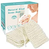 E-Know Soap Bag, 5 Pack Natural Sisal Soap Saver, Zero Waste Plastic-free Soap Net, Foaming and Drying The Soap, Massage, Peeling