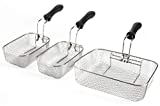 Replacement Stainless Steel Basket Set with Handles for Secura L-DF401B-T Deep Fryer