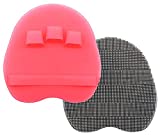 2 Pack Soft Silicone Shower Brush Body Wash Bath Exfoliating Skin Massage Scrubber, Dry Skin Brushing Glove Loofah, Fit for Sensitive and All Kinds of Skin(Gray+pink)