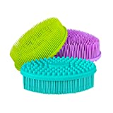 Silicone Body Scrubber, 3pcs Soft Exfoliating Body Brush, Shower Bath Loofah Brush, SPA Massage Skin Care Tool, for Sensitive and All Kinds of Skin
