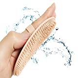 Silicone Body Scrubber-Bath Exfoliating Skin Massage Scrubber for Shower Loofah Body & Face Wash Dry Skin Brushing All Kinds of Skin-Salmon Pink