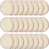 24 Pieces Exfoliating Loofah Pad Facial Body Scrubber Round Bath Shower Loofah Sponge Pad Natural Exfoliating Scrubber Brush Close to Skin for Men Women Shower Bath and Spa(6.5 x 6.5 cm)