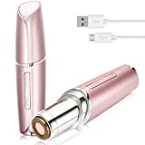 Facial Hair Removal for Women by Yoove | Painless & Clean Hair Remover for Face | USB Rechargable Ladies Electric Shaver & Bikini Trimmer (Rose)