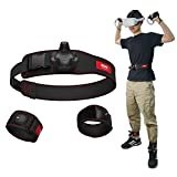 KIWI design Tracker Straps and Belt for Full Body Tracking VR, Compatible with Oculus Platform and SteamVR, Upgraded Hand/Foot Trackerstrap Accessories Fit HTC Vive Trackers (1 Belt and 2 Straps)