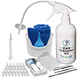 Ear Wax Vacuum Removal Tool by Tilcare - Ear Irrigation Flushing System for Adults & Kids - Perfect Ear Cleaning Kit - Includes Electric Vacuum Tool, Basin, Syringe, Curette Kit, Towel and 30 Tips