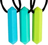 Tilcare Chew Chew Crayon Sensory Necklace Set – Best for Autism, Biting and Teething Kids – Perfectly Textured Silicone Chewy Toy - Chewing Pendant for Boys & Girls - Chew Necklaces