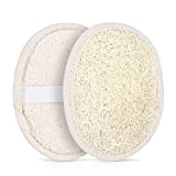 EUROPEAN M6, Premium Exfoliating Loofah Body Pad for Women and Men Made Natural Organic Shower Loofah and Soft Cotton Materials (2 Pack)