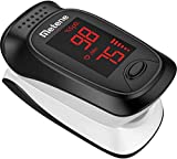Metene Fingertip Pulse Oximeter, Blood Oxygen Saturation Monitor with Alarming Beep, Portable SpO2 Meter with Batteries and Lanyard