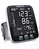 All New 2022 LAZLE Blood Pressure Monitor - Automatic Upper Arm Machine & Accurate Adjustable Digital BP Cuff Kit - Largest Backlit Display - 200 Sets Memory, Includes Batteries, Carrying Case