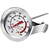 BOHK Handy 5 Inch Probe Deep Fry Meat Turkey Thermometer with 2 Inch Dial Stainless Steel for BBQ Grill Pot Pan Kettle 50℉-550℉(1 Piece)