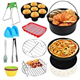 7 inch Air Fryer Accessories 13 Pcs,ACETOP Hot Air Fryer Oven Accessories Set with Hot Dog Mold, Compatible for Deep Airfryer 3.2QT - 5.8QT Gowise USA, Ninja, Phillips, Power XL, Cozyna