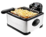 Chefman 4.5 Liter Deep Fryer w/Basket Strainer, XL Jumbo Size, Adjustable Temperature & Timer, Perfect for Fried Chicken, Shrimp, French Fries, Chips & More, Removable Oil Container, Stainless Steel