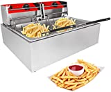 ALDKitchen Electric Fryer | Deep Frying Machine | 110V (2-basket (6L x 2))