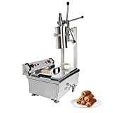 ALDKitchen Churros Machine | 3-Hole Nozzles | Manual Churro Maker with Deep Fryer | Churro Cutter | Stainless Steel (110V)