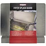 Chef Master 90059 Commercial Deep Fryer Splash Guard | Stops Oil From Splattering | Clips Provide a Secure Fit | Durable 18 Gauge Stainless Steel | Measures 20.5 x 15 Inches