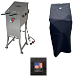 Bayou Classic 700-701 Canvas Cover 5004 Full Length Custom Made for 4 Gallon Deep Fryer Without Side CART Protection from The Elements Made in The USA
