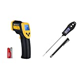 Etekcity Infrared Thermometer 774 (Not for Human) and Meat Thermometer Black