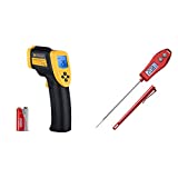 Etekcity Infrared Thermometer 800 (Not for Human) and Meat Thermometer Red